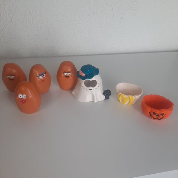 7 pc LOT McNugget Buddies, Original 1992 Ghost Nuggets, Mcdonalds Halloween VTG - Picture 5 of 7